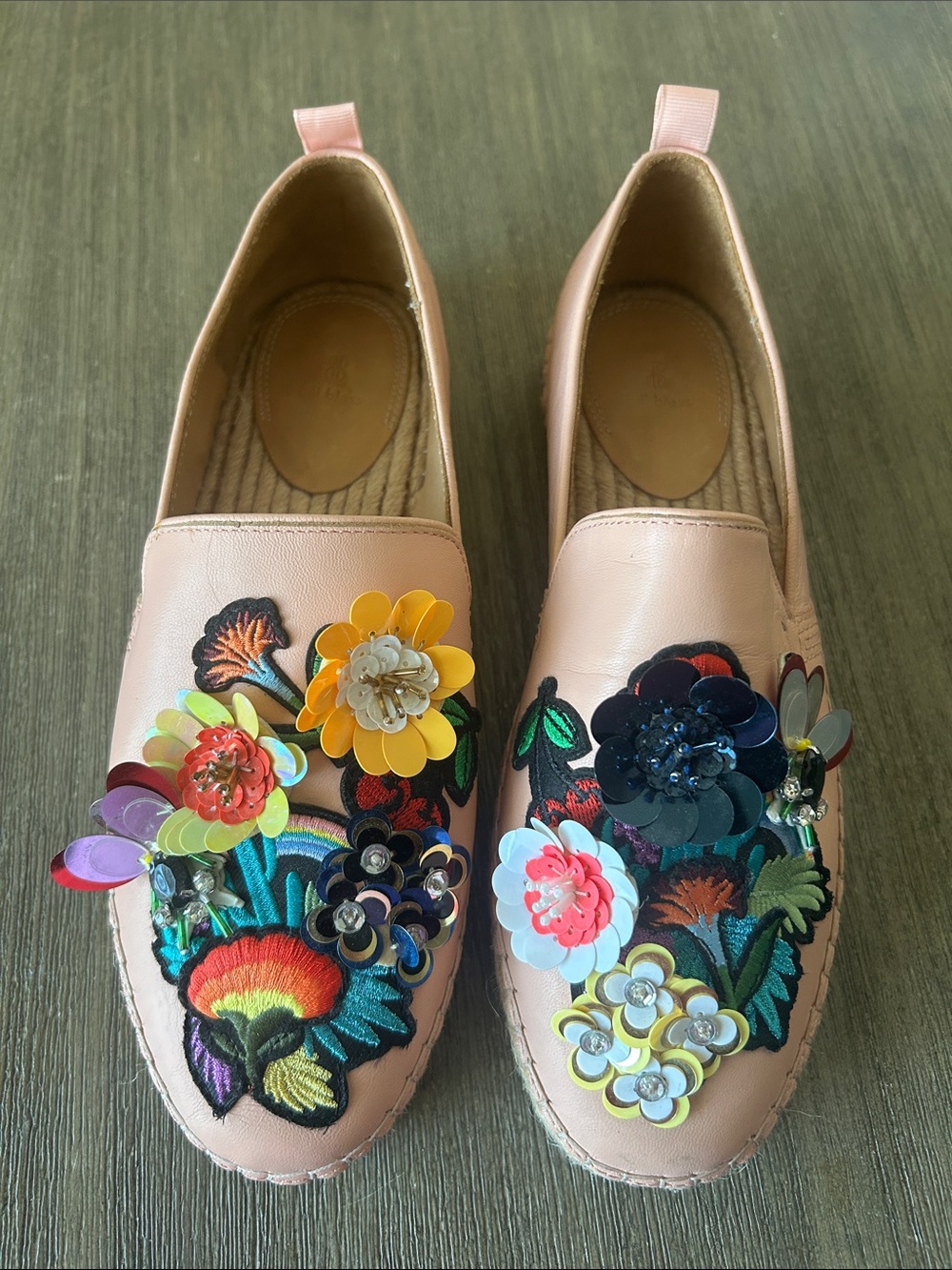 Anthropologie Bill Blass Sutton Espadrilles Sz 7.5, New no Tag.